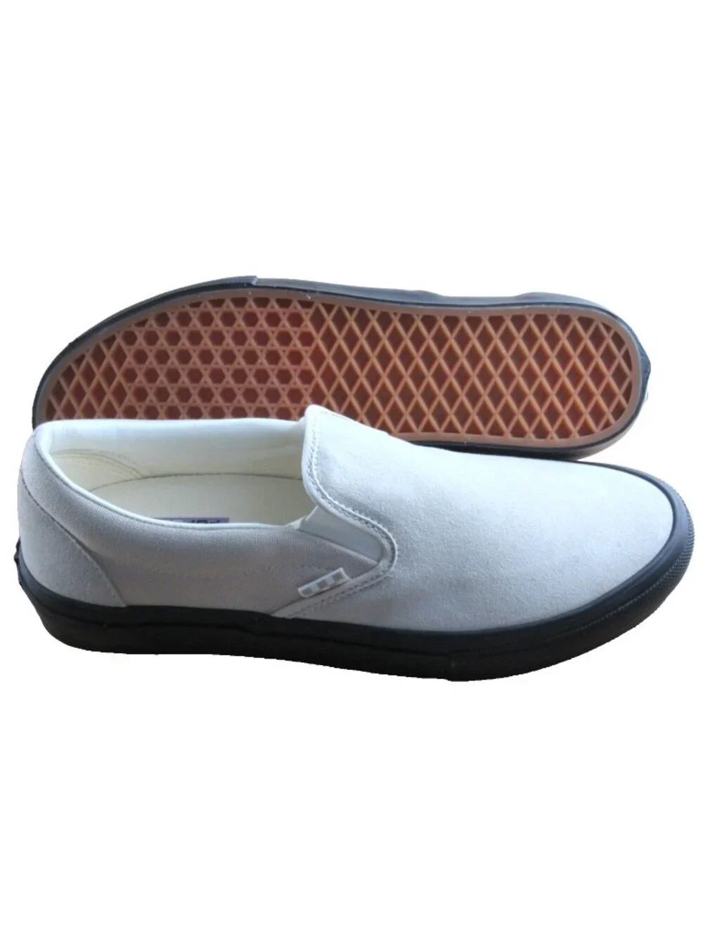 Vans Men's Skate Slip On Tan Black bottom PopCush Suede shoes Size 11.5 NIB